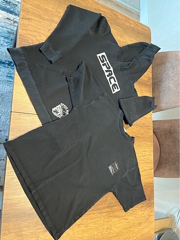 Siyah önü yazılı zara tişört ve LCW kapşonlu sweat