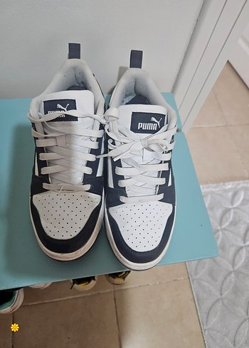 38 Beden lacivert Renk Puma Rebound V6 Low Beyaz lacivert Spor Ayakkabı