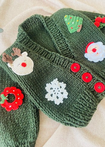 Yeşil Yeni Yıl Hırkası - Görsel 2