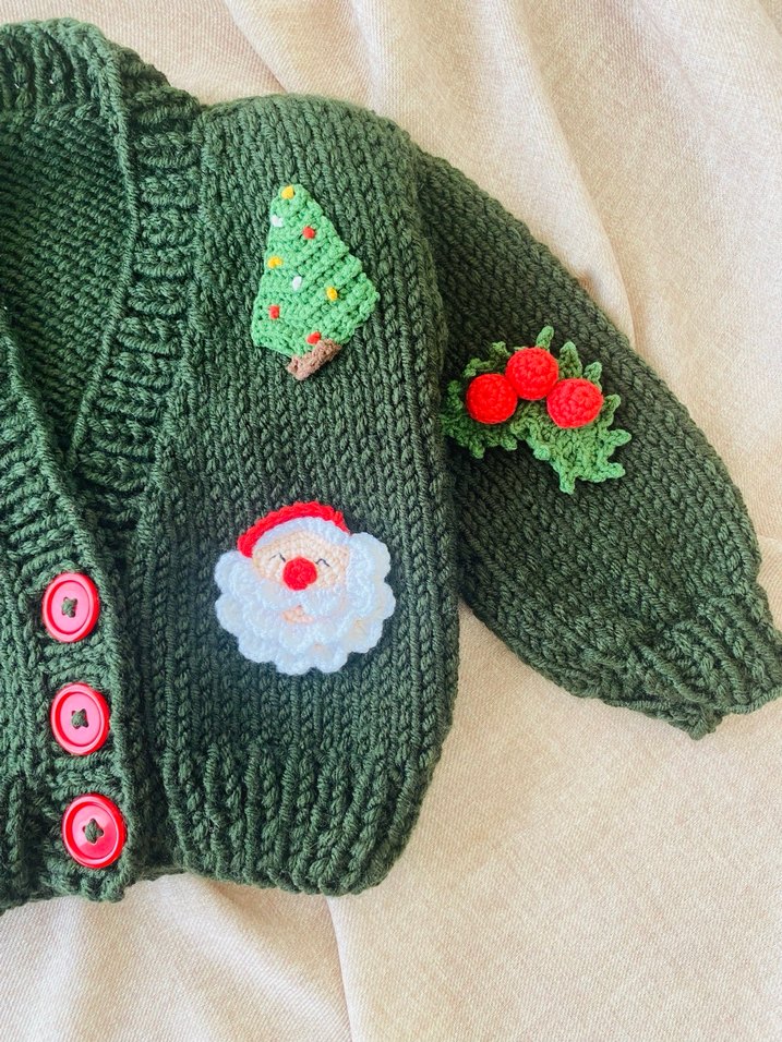 Yeşil Yeni Yıl Hırkası - Görsel 3