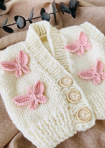 Kelebekli Bebek Yeleği - Görsel 3