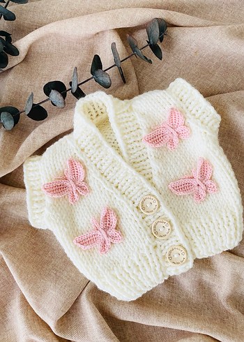 Kelebekli Bebek Yeleği - Görsel 2