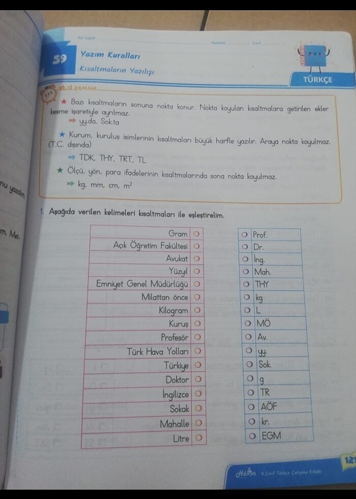 4.sınıf türkçe etkinlikli çalışma kitabı  - Görsel 3