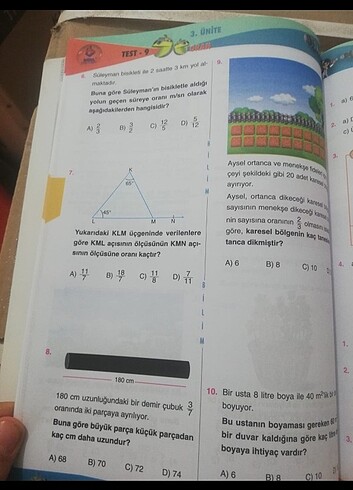 6. sınıf matematik soru bankası  - Görsel 4