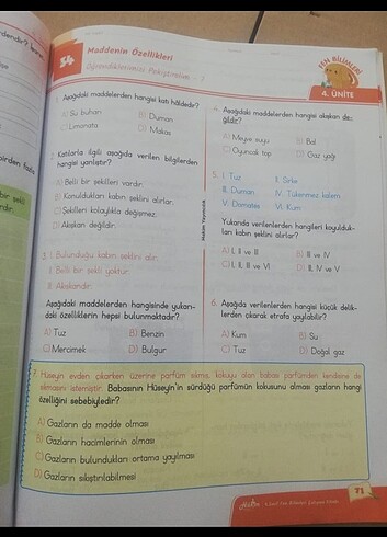 4. Sınıf fen bilimleri soru bankası - Görsel 3