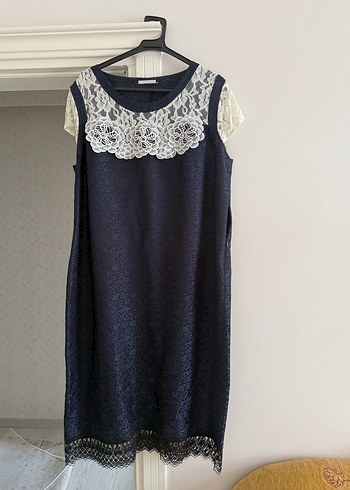 Dantel Detaylı Midi Boy Modern Klasik Ceket Elbise - Görsel 2