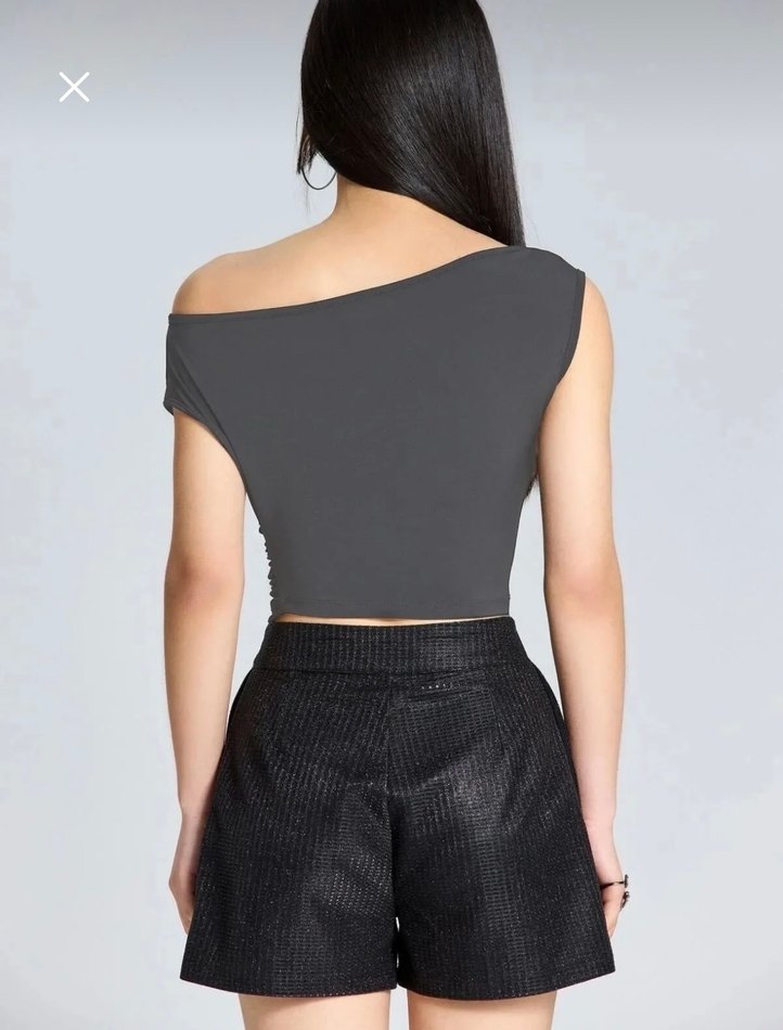 Kayık Yaka Füme Bluz - Görsel 2