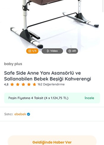 Anne yanı beşiği - Görsel 3