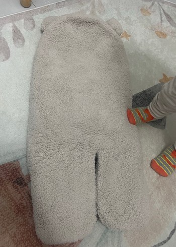 Kahverengi Kapüşonlu Bebek Battaniyesi - Görsel 3