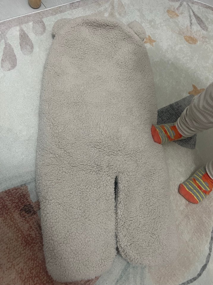 Kahverengi Kapüşonlu Bebek Battaniyesi - Görsel 3