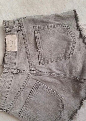 xs Beden Gri Mini Denim Şort