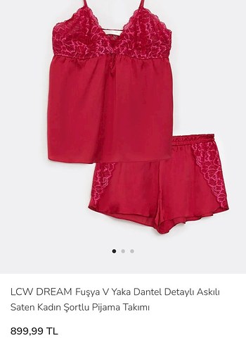 xs Beden kırmızı Renk Kırmızı Dantelli Mini Kadın Pijama Takımı