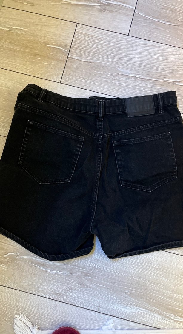 Siyah Kadın Mini Denim Şort - Görsel 2