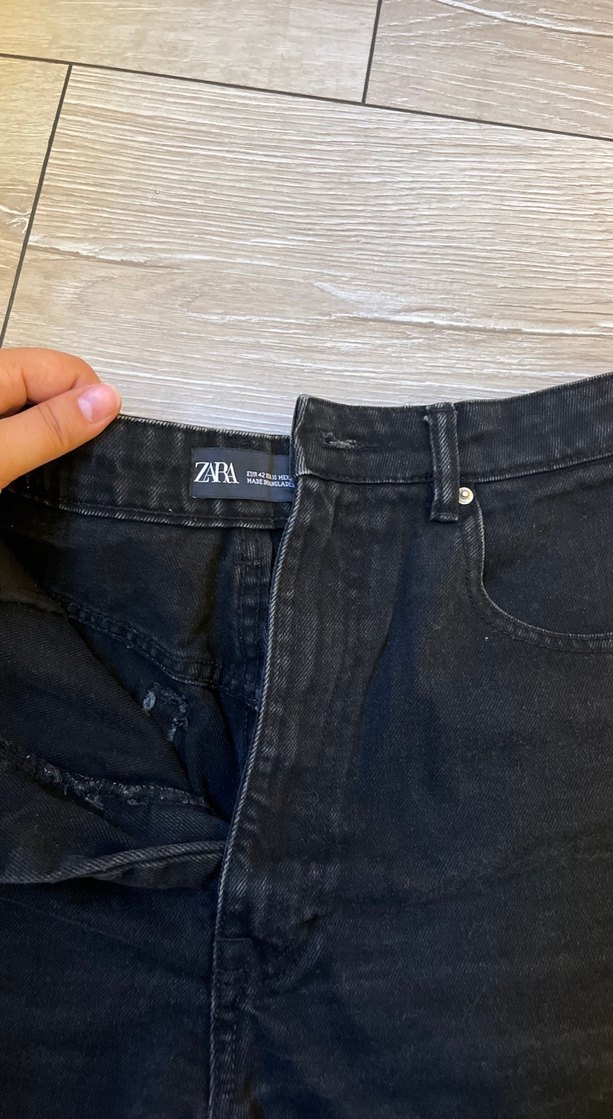 Siyah Kadın Mini Denim Şort - Görsel 3