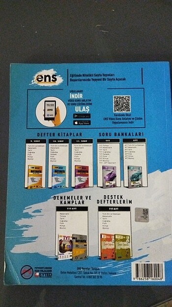10. Sınıf ens yayınları tarih defter kitap