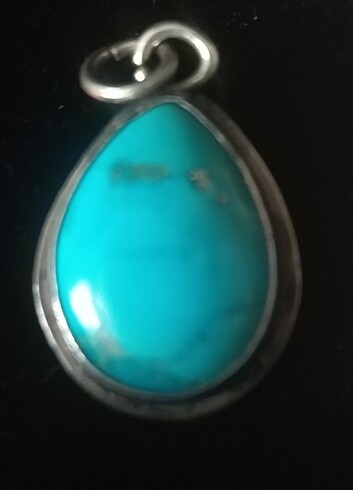 Damla İran Firuze Taşlı Gümüş Kolye Ucu - Görsel 2