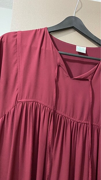 xl Beden bordo Renk Elbise