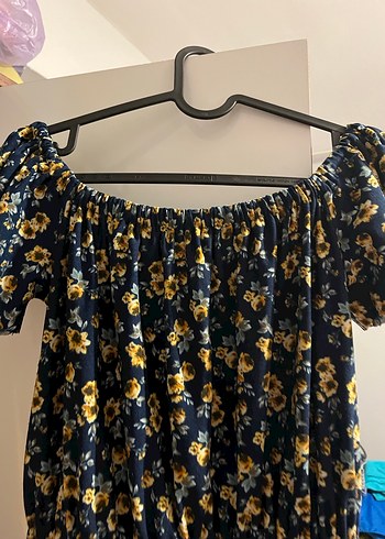 Sarı Çiçekli Bohem Kısa Tulum - Görsel 3