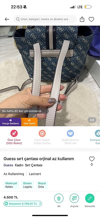 Beden Guess çanta tertemiz