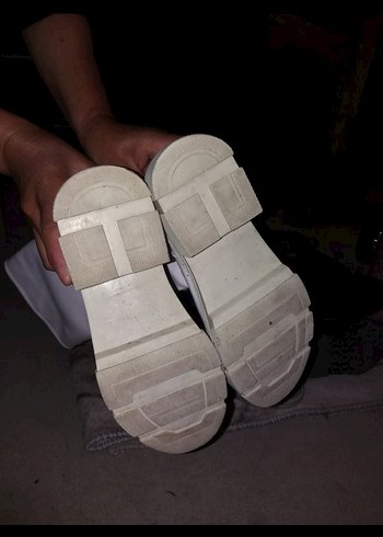 Beyaz Platform Topuklu Kadın Dizüstü Çizme - Görsel 5