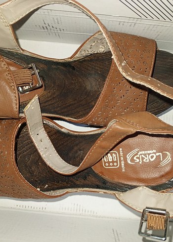 Kahverengi Dolgu Topuklu Sandalet - Görsel 3