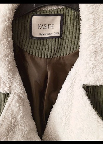 Kadın Haki Süet Kürk Detaylı Ceket - Görsel 4