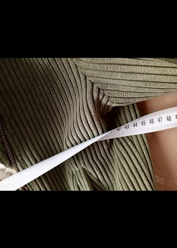 Kadın Haki Süet Kürk Detaylı Ceket - Görsel 8