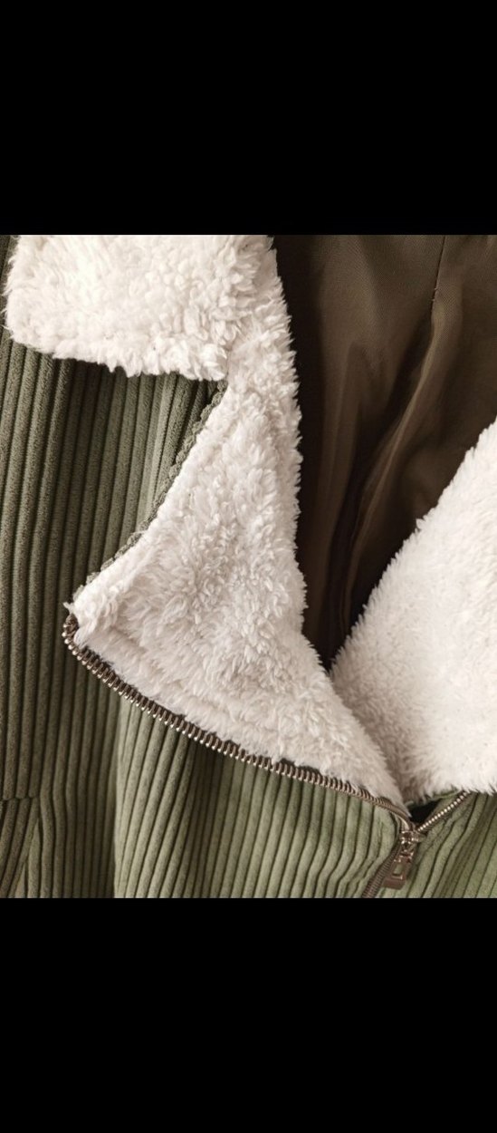 Kadın Haki Süet Kürk Detaylı Ceket - Görsel 5