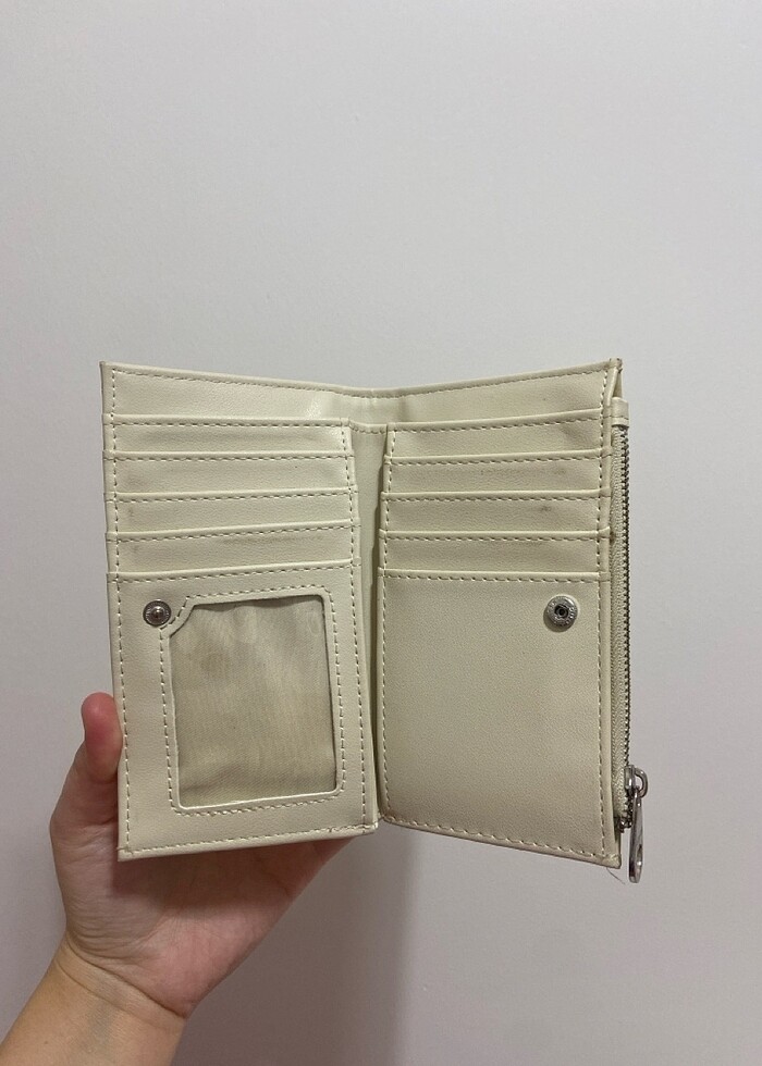 Stradivarius krem cüzdan - Görsel 3