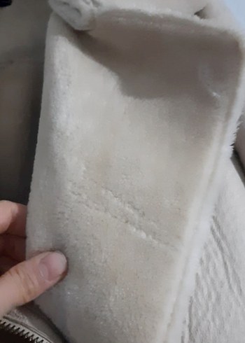 Kürk Detaylı Beyaz Deri Ceket - Görsel 5