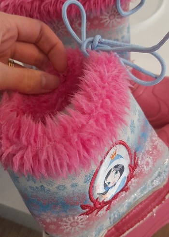 Kız Çocuk Pembe Kürklü Kar Botu - Görsel 5