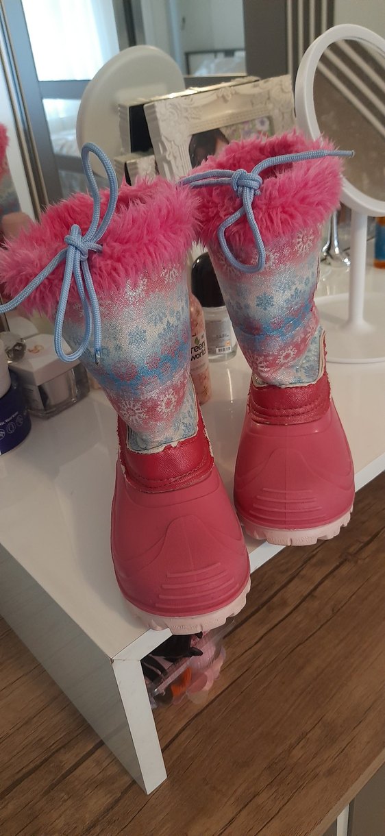 Kız Çocuk Pembe Kürklü Kar Botu - Görsel 3