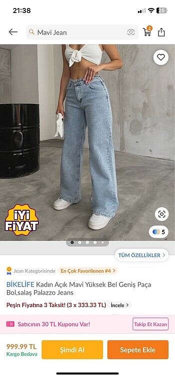 Mavi jean pantolon