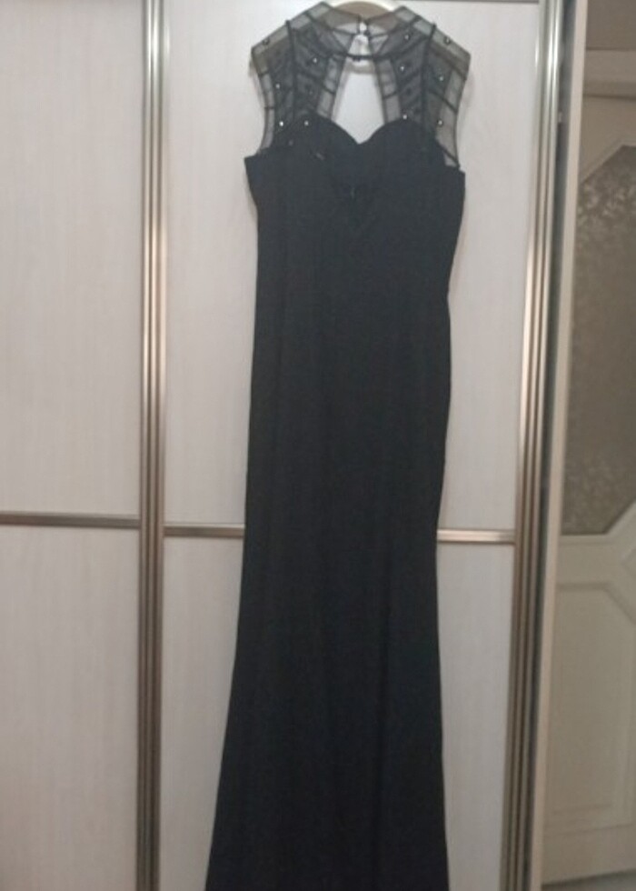 Siyah abiye elbise - Görsel 3