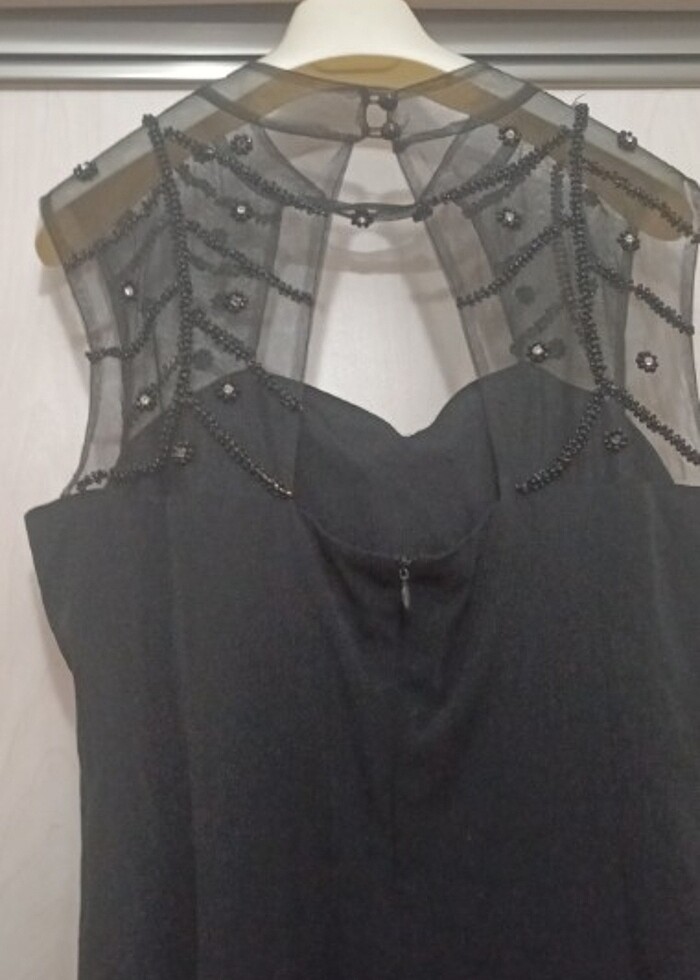 Siyah abiye elbise - Görsel 4