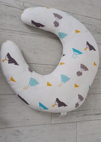 Baskılı Gri Emzirme ve Hamilelik Yastığı - Görsel 2