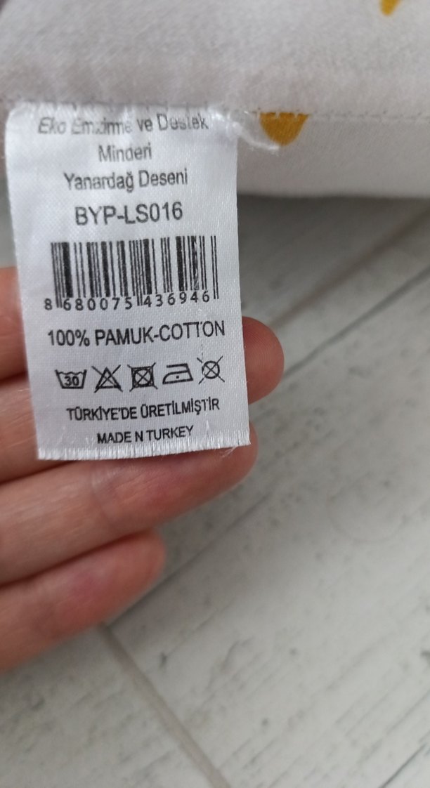 Baskılı Gri Emzirme ve Hamilelik Yastığı - Görsel 3