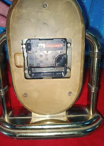 Altın Renkli Parlak Masa Saati seiko orjinal - Görsel 5