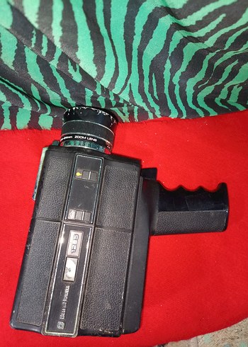 Siyah Vintage Video Kamera - Görsel 2