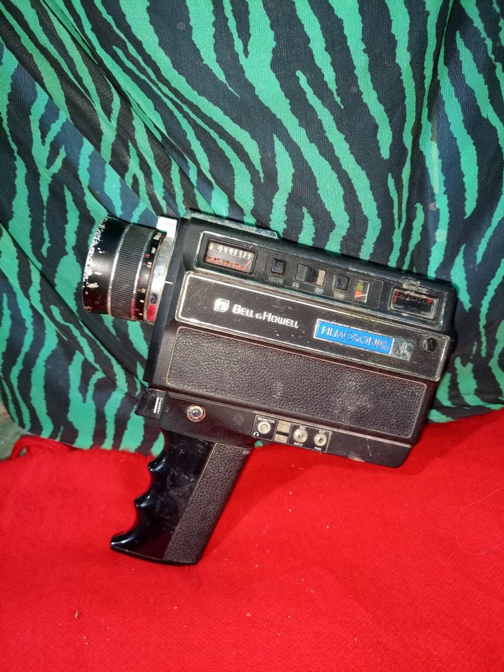 Siyah Vintage Video Kamera - Görsel 4