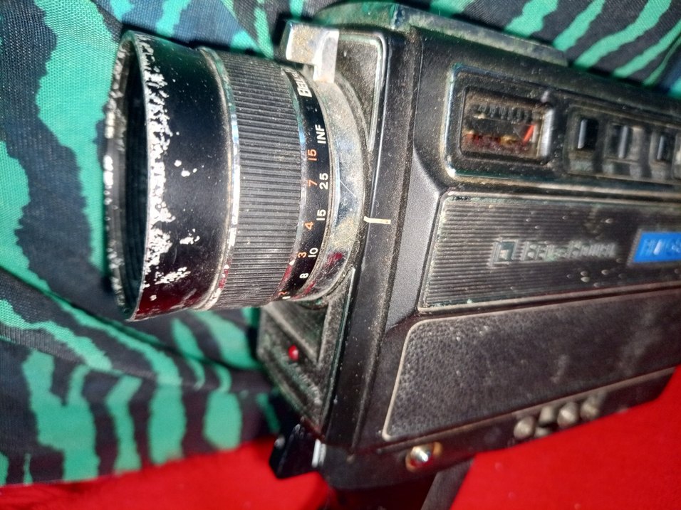 Siyah Vintage Video Kamera - Görsel 5