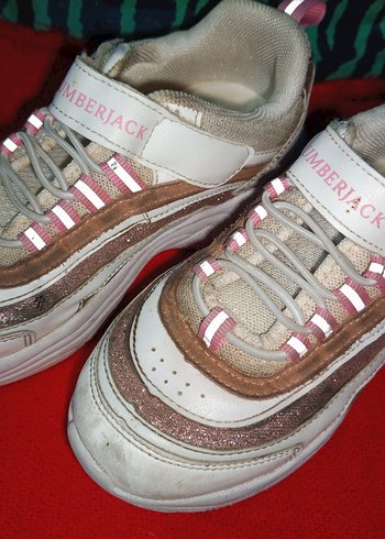 Pembe Yılan Desenli Bağcıklı Kız Spor Ayakkabı lumberjack - Görsel 3