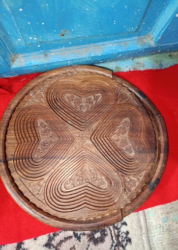 Koyu Kahverengi Ahşap Sepet çerezlik - Görsel 7