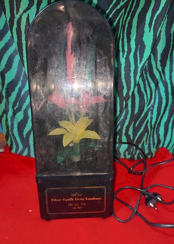 Yeşil Dekoratif Çiçekli lamba led ışıklı elektrikli - Görsel 3