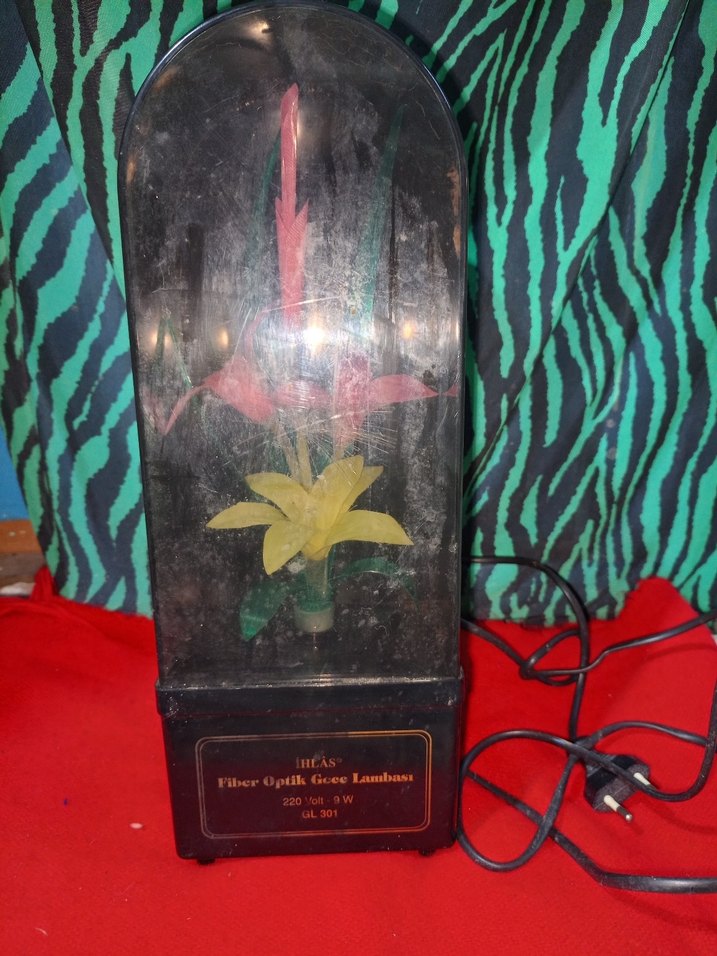 Yeşil Dekoratif Çiçekli lamba led ışıklı elektrikli - Görsel 3