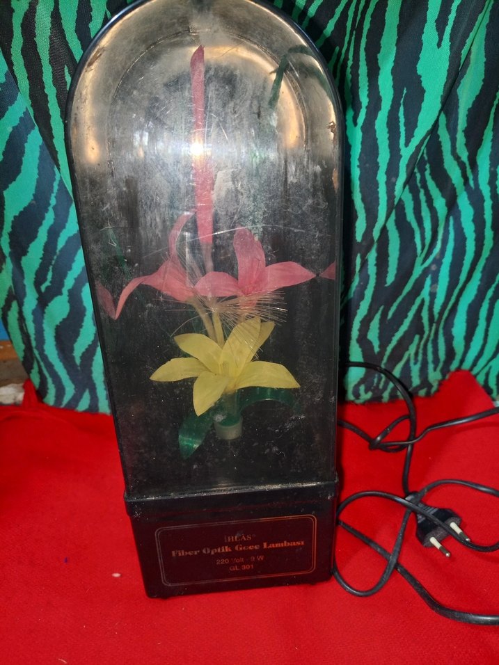 Yeşil Dekoratif Çiçekli lamba led ışıklı elektrikli - Görsel 4