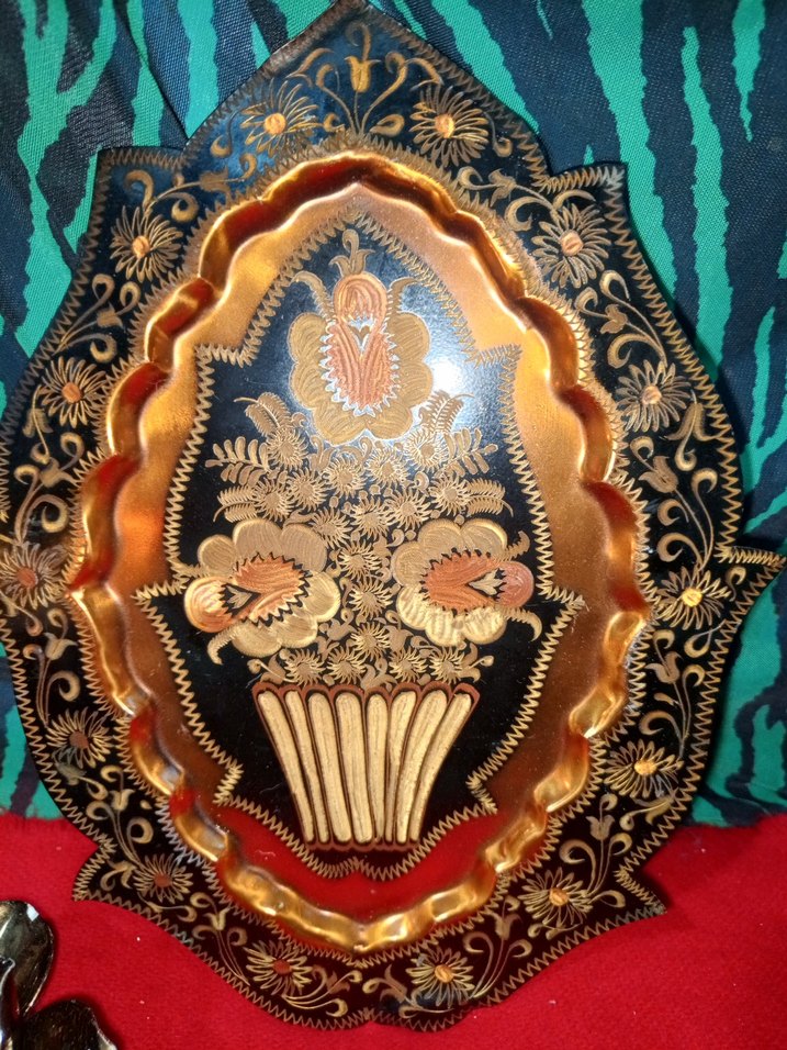 Bakır El İşçiliği Dekoratif Tabak - Görsel 3