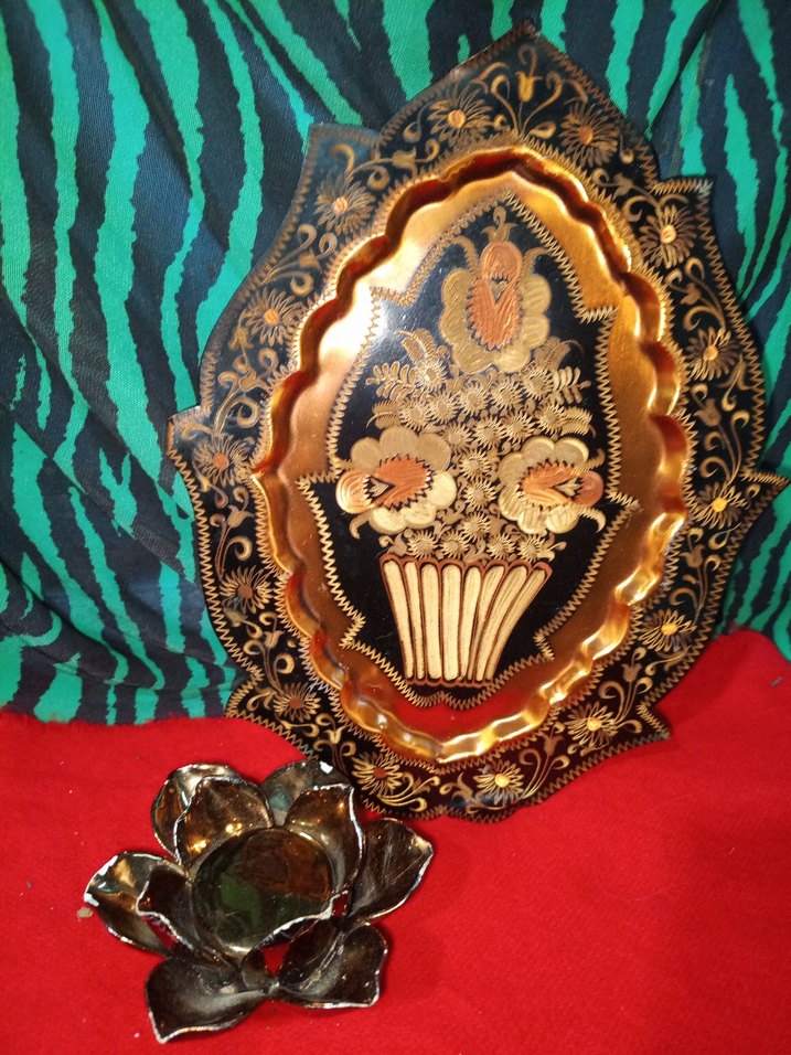 Bakır El İşçiliği Dekoratif Tabak - Görsel 2