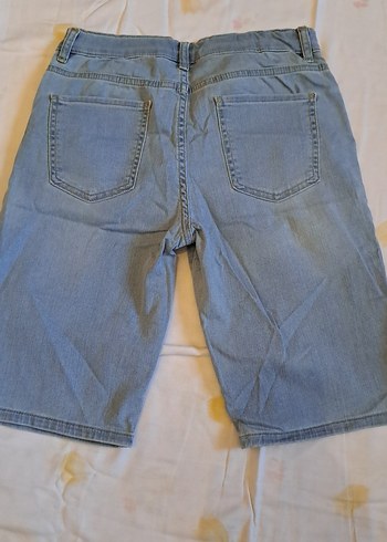 10 Yaş Beden Gri Erkek çocuk Denim Midi Şort