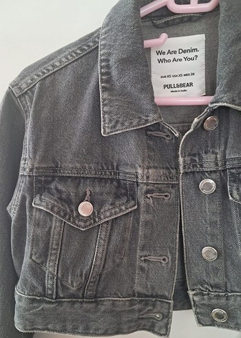 crop jean ceket - Görsel 4